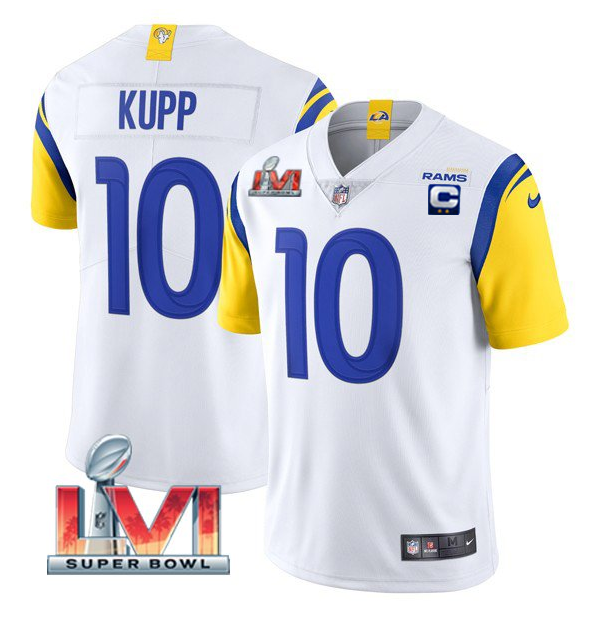 Women's Los Angeles Rams #99 Aaron Donald white 2022 With C Patch Super Bowl LVI Vapor Limited Stitched Jersey(Run Small) Women's Los Angeles Rams #99 Aaron Donald white 2022 With C Patch Super Bowl LVI Vapor Limited Stitched Jersey(Run Small)